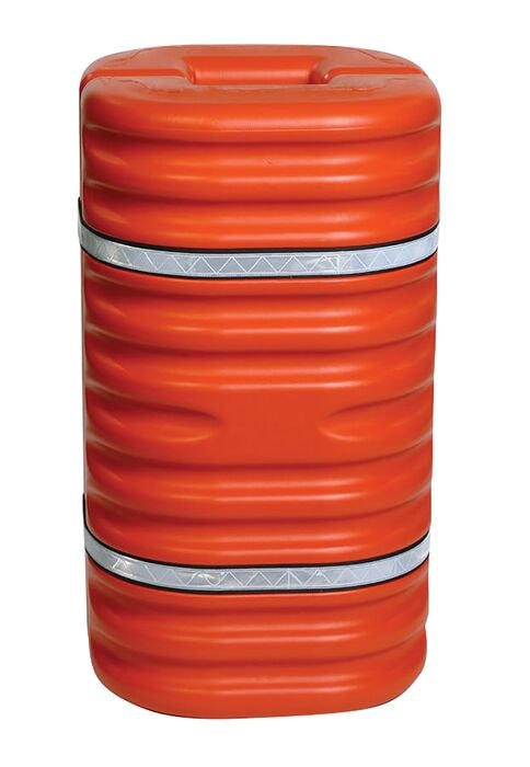 Fits 9" Round Column, Hi-Visibility Column Protector with Reflective Straps, Orange  - 1709OR