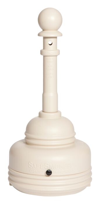 5 Quart Outdoor Ashtray, SafeSmoker&trade;, Beige - 1206BEIGE