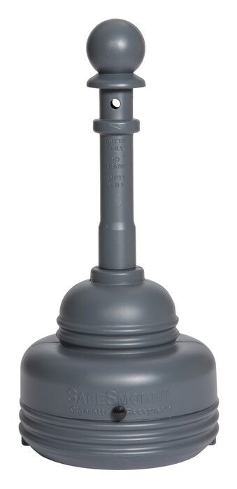 5 Quart Outdoor Ashtray, SafeSmoker&trade;, Gray - 1206GRAY