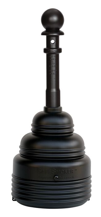4 Gallon Outdoor Ashtray, SafeSmoker&trade;, Black - 1208BLACK