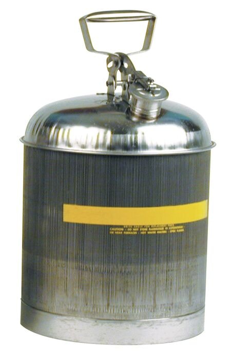 5 gallon, Self Close, Stainless Steel Safety Can, Flame Arrester -  1315