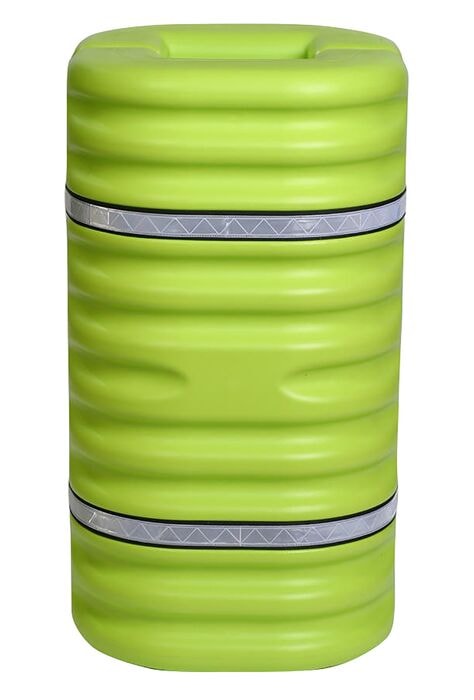 Fits 6" Square Column, Hi-Visibility Column Protector with Reflective Straps, Lime - 1706LM