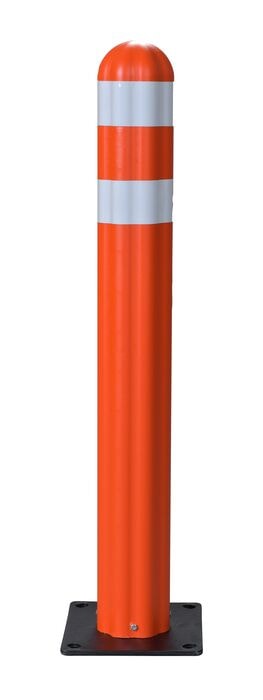 5.75"W x 42"H, Plastic Guide Post Delineators - 3" Wide Reflective Band, Orange - 1734OR