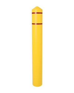 4" x 56" Red Reflective Stripes, Bollard Cover, Yellow - 1735YRS 4" x 56" Red Reflective Stripes, Bollard Cover, Yellow - 1735YRS