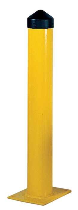 4" x 42", 1/4" Steel, Round, Bollard Post, Yellow - 1744