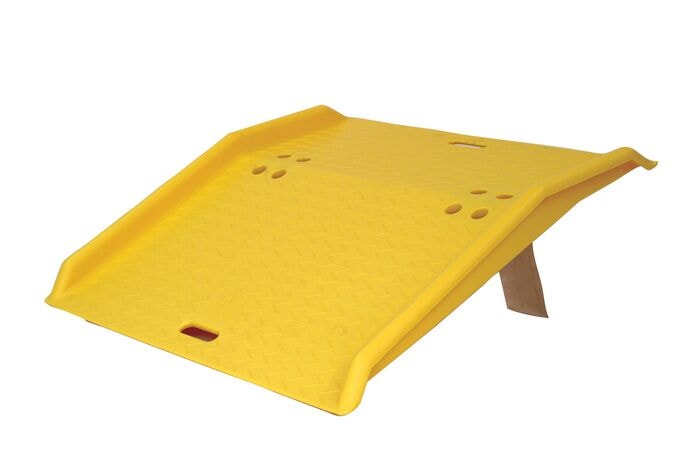 35" W x 4" High, Plastic Wide Portable Dock Plate, Yellow - 1795