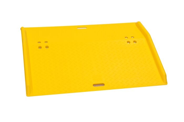 48" W x 4" High, Plastic Wide Portable Dock Plate, Yellow - 1797
