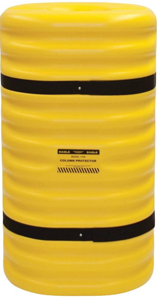 Eagle 1712 column protector in safety yellow color fits 12" square columns