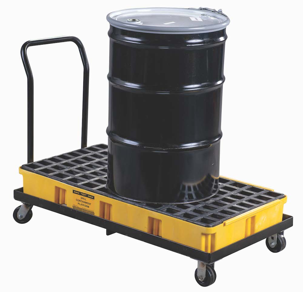 Drum on spill containment cart and pallet model 1637